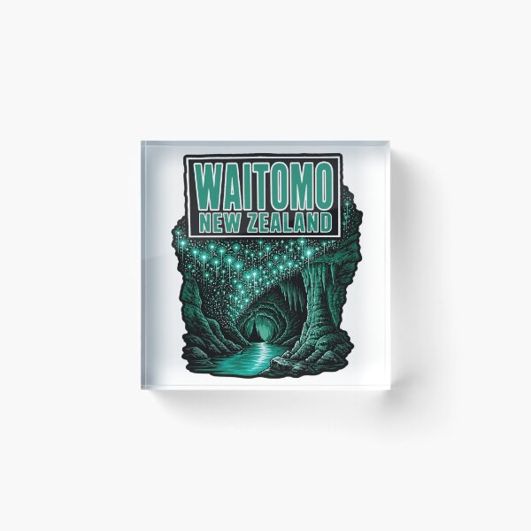 Item preview, Waitomo New Zealand Vintage Travel Tourism designed and sold by TravelersGems.