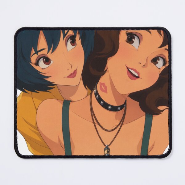 Item preview, Goth Alt Besties Kiss Mark Duo - Retro 90s Cartoon Style designed and sold by  Hollow Moon Studios..