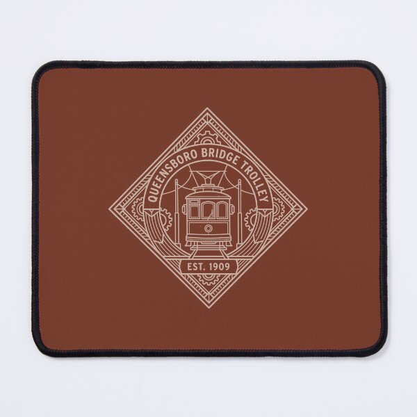 Item preview, Queensboro Bridge Trolley 1909 Vintage NYC Line Art Badge designed and sold by KiwiRider.
