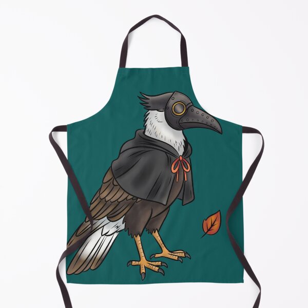 Item preview, Crested Caracara in Plague Doctor Mask Sticker, Texas Wildlife Halloween Art designed and sold by Ink & Kind Studio.