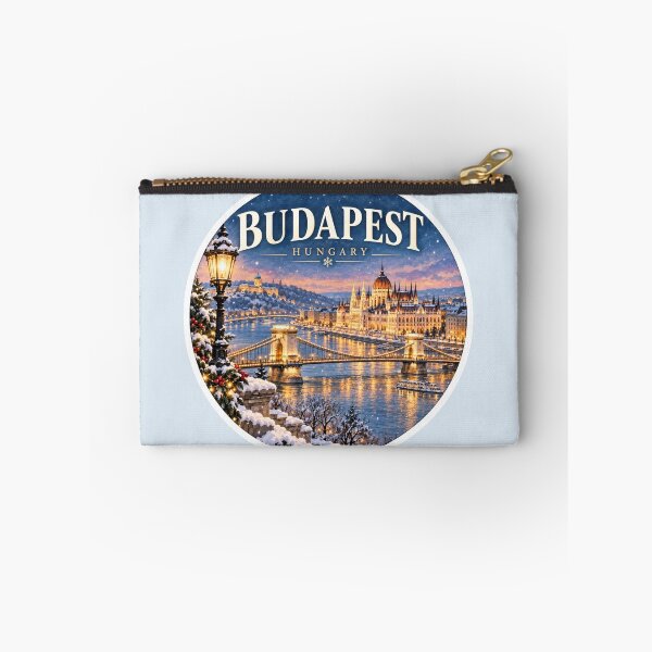 Artikelvorschau, Winterliche Stadtansicht von Budapest, Ungarn – Reisekunst entworfen und verkauft von GusiaTreasures.