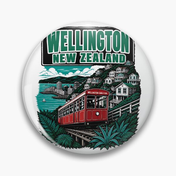 Item preview, Wellington New Zealand Vintage Travel Tourism designed and sold by TravelersGems.