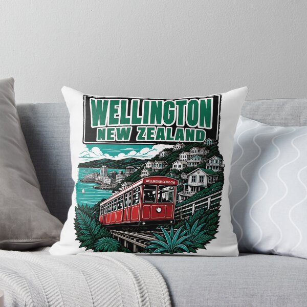 Item preview, Wellington New Zealand Vintage Travel Tourism designed and sold by TravelersGems.