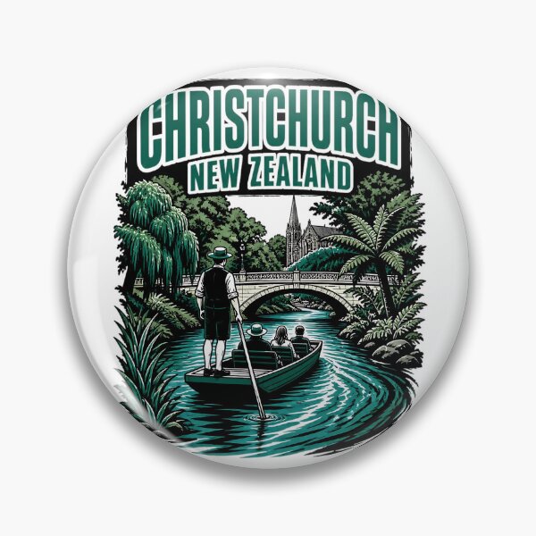 Item preview, Christchurch New Zealand Vintage Travel Tourism designed and sold by TravelersGems.