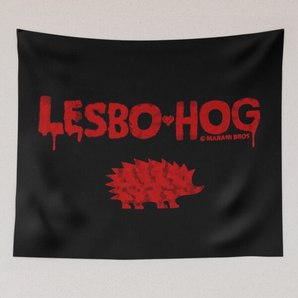 Item preview, LESBO-HOG Red Black Merch designed and sold by ChainsawsShop.
