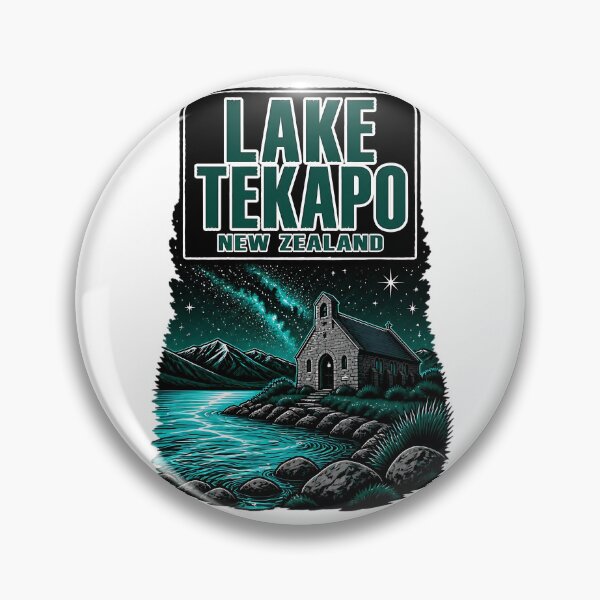 Artikelvorschau, Lake Tekapo, Neuseeland – Vintage-Reisen und Tourismus entworfen und verkauft von TravelersGems.