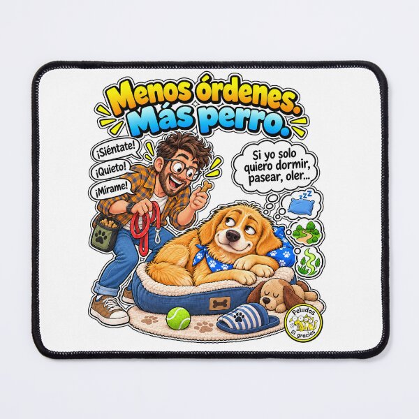 Item preview, Canine Humor: Fewer commands, more dog designed and sold by Peludos, Sí gracias.