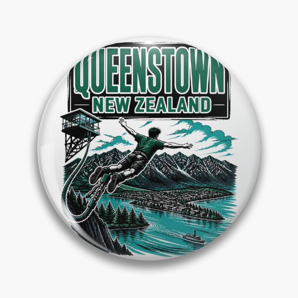Artikelvorschau, Queenstown, Neuseeland – Vintage-Reisen und Tourismus entworfen und verkauft von TravelersGems.