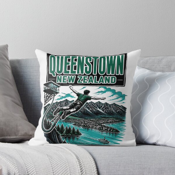 Item preview, Queenstown New Zealand Vintage Travel Tourism designed and sold by TravelersGems.