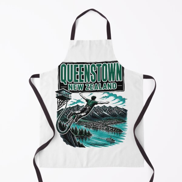 Item preview, Queenstown New Zealand Vintage Travel Tourism designed and sold by TravelersGems.