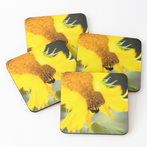 Item preview, Warped Sunflower Sheltering a Bee designed and sold by PhotoArtbyGrace.