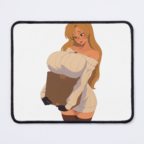 Item preview, Curvy Anime Girl Sweater and Glasses - Retro 90s Style designed and sold by Hollow Moon Studios..