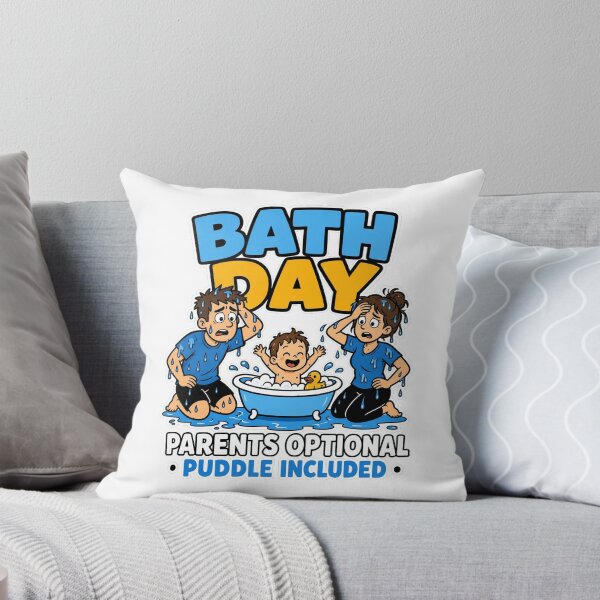 Item preview, Bath Day Parents Optional Puddle Included Funny Parenting Baby Bath designed and sold by MirengLab.
