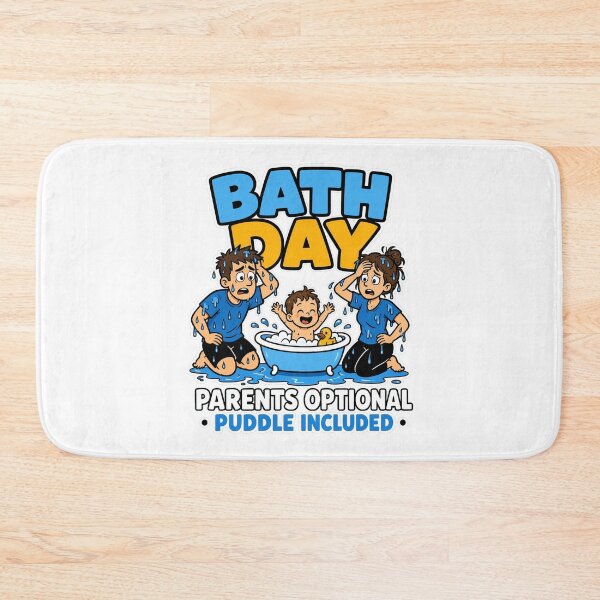 Item preview, Bath Day Parents Optional Puddle Included Funny Parenting Baby Bath designed and sold by MirengLab.