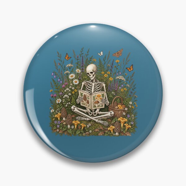 Item preview, Skeleton Reader for Mushroom Foragers designed and sold by POD DYNASTY | Original Print On Demand T-Shirt Graphics.