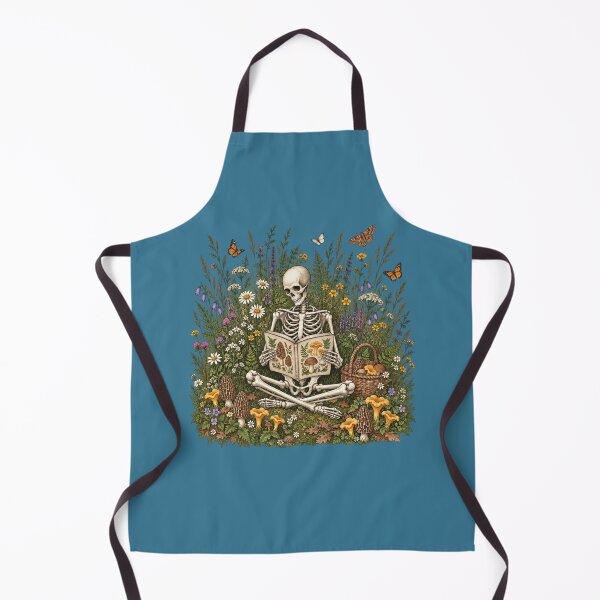 Item preview, Skeleton Reader for Mushroom Foragers designed and sold by POD DYNASTY | Original Print On Demand T-Shirt Graphics.