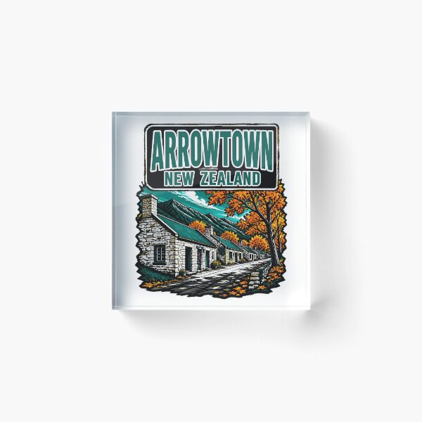 Item preview, Arrowtown New Zealand Vintage Travel Tourism designed and sold by TravelersGems.