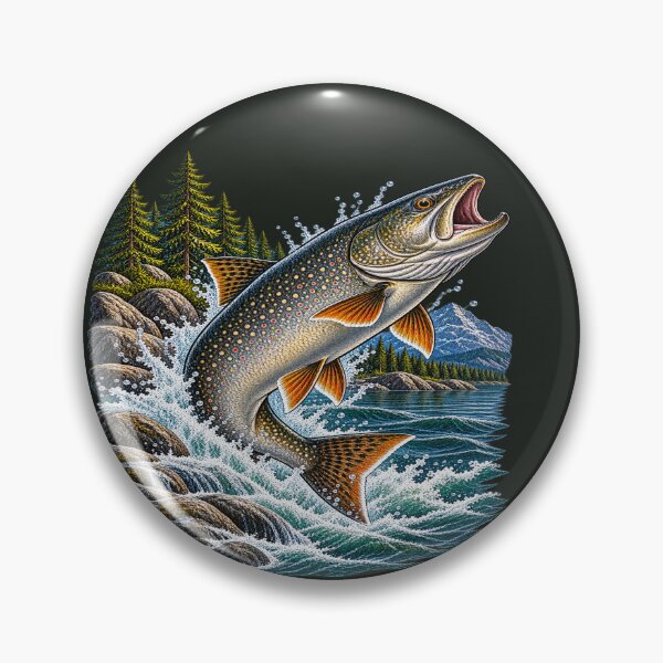 Item preview, Vintage Brook Trout – Premium Freshwater Fishing Illustration designed and sold by Northbound Trail.