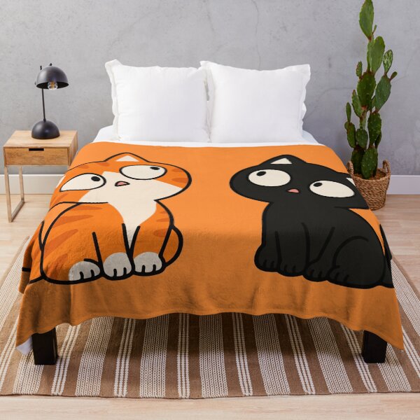 Item preview, Two Curious Cats Orange Tabby and Black Cat designed and sold by MewMade.