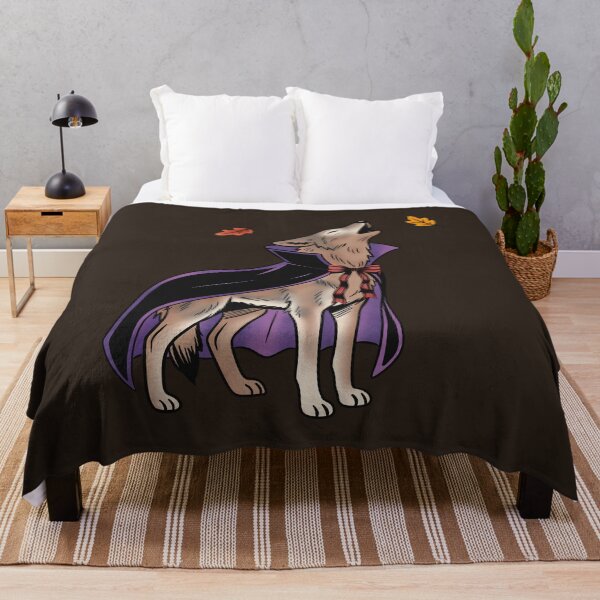 Item preview, Howling Coyote in Vampire Cape Sticker, Texas Wildlife Halloween Art designed and sold by Ink & Kind Studio.