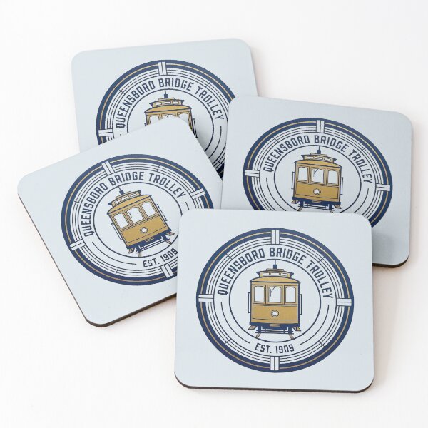 Item preview, Queensboro Bridge Trolley 1909 Vintage Gold NYC Crest Graphic designed and sold by KiwiRider.