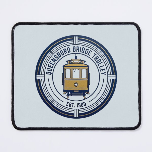 Item preview, Queensboro Bridge Trolley 1909 Vintage Gold NYC Crest Graphic designed and sold by KiwiRider.
