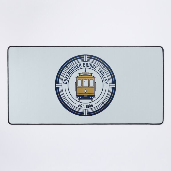 Item preview, Queensboro Bridge Trolley 1909 Vintage Gold NYC Crest Graphic designed and sold by KiwiRider.