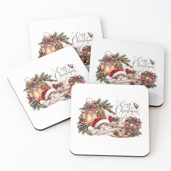 Item preview, Cozy Christmas Cat Winter Scene designed and sold by Wild Ink Studio by Barbara.