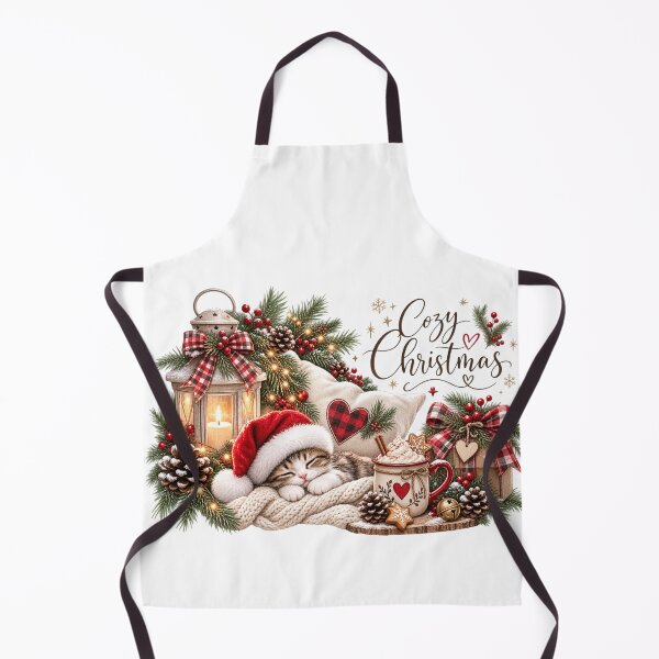 Item preview, Cozy Christmas Cat Winter Scene designed and sold by Wild Ink Studio by Barbara.