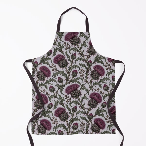 Item preview, Gothic Purple Thistle – Dark Botanical Floral Pattern designed and sold by MetaModel Editions.