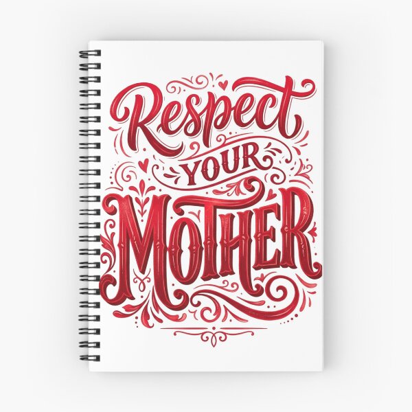 Item preview, Respect Your Mother - Vintage Red Typography & Floral Swirls designed and sold by Xeneros.