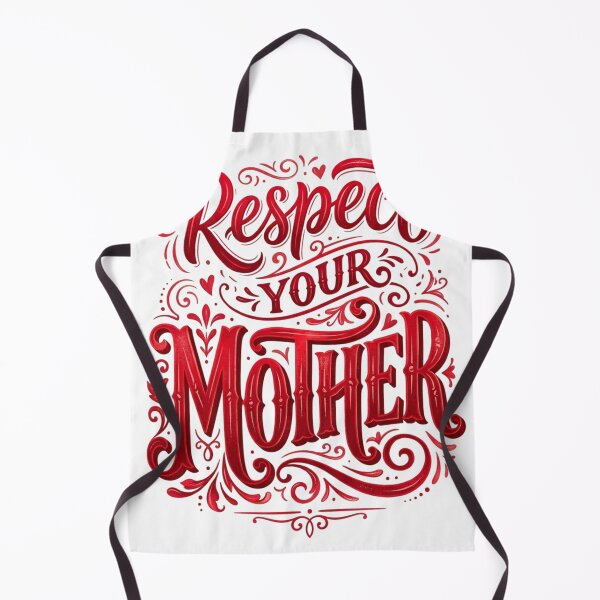 Item preview, Respect Your Mother - Vintage Red Typography & Floral Swirls designed and sold by Xeneros.