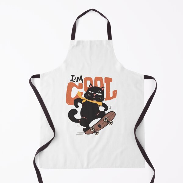 Item preview, Grumpy Black Cat Skateboarding – Funny Cat Skater Retro Design designed and sold by anemiche.