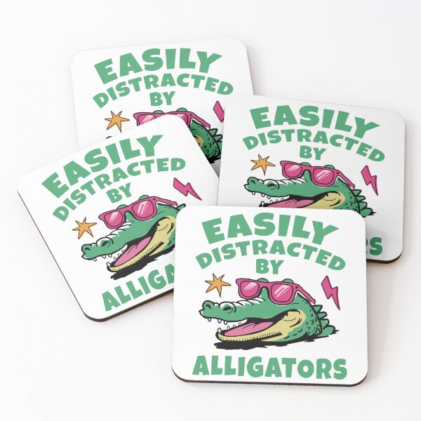 Item preview, Easily Distracted By Alligators - 90s Retro Gator Head designed and sold by Dmetalx Art Apparel.