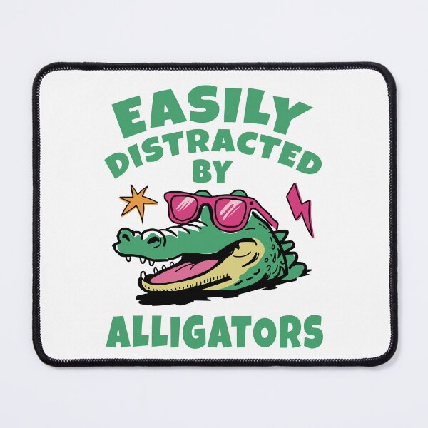 Item preview, Easily Distracted By Alligators - 90s Retro Gator Head designed and sold by Dmetalx Art Apparel.