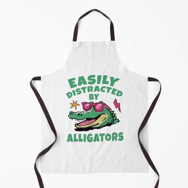 Item preview, Easily Distracted By Alligators - 90s Retro Gator Head designed and sold by Dmetalx Art Apparel.
