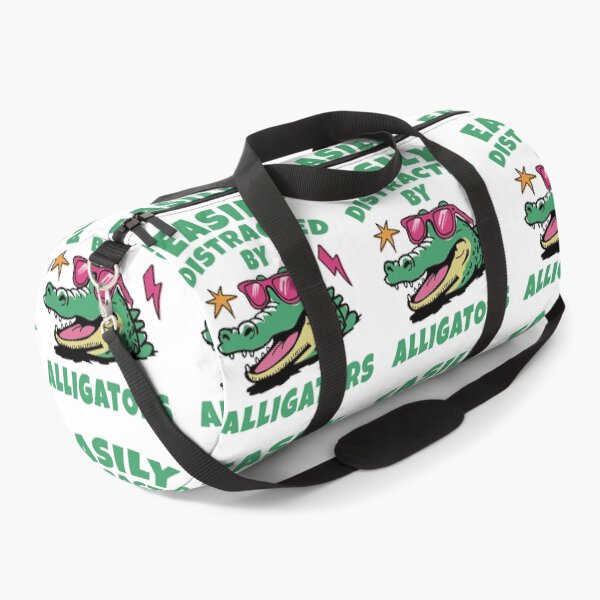 Item preview, Easily Distracted By Alligators - 90s Retro Gator Head designed and sold by Dmetalx Art Apparel.