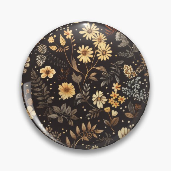 Item preview, Moody Dark Academia Botanical Pattern Vintage Autumn Wildflowers designed and sold by scicilysimonee.