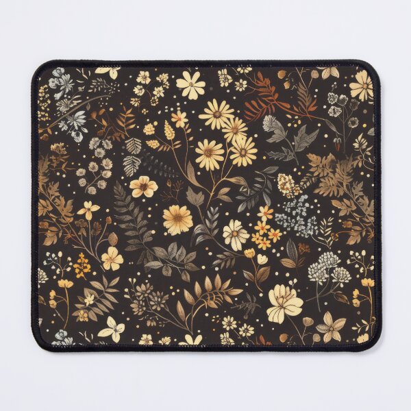 Item preview, Moody Dark Academia Botanical Pattern Vintage Autumn Wildflowers designed and sold by scicilysimonee.