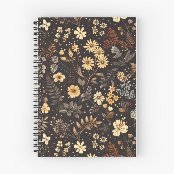 Item preview, Moody Dark Academia Botanical Pattern Vintage Autumn Wildflowers designed and sold by scicilysimonee.