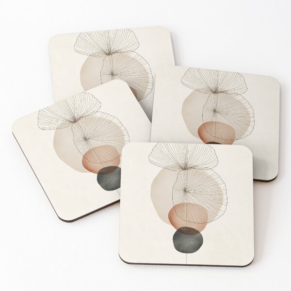 Item preview, Wabi sabi and japandi inspired abstract herbal elements designed and sold by filigreedigital.