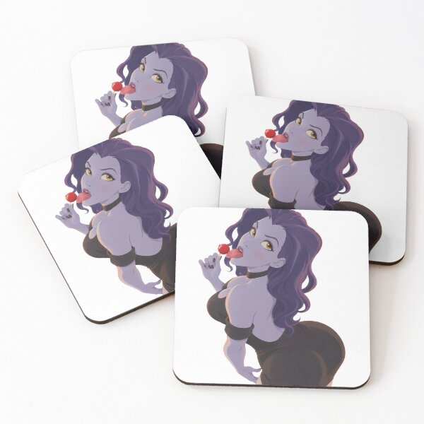 Item preview, Purple Hair Monster Girl Lollipop - Retro 90s Style designed and sold by  Hollow Moon Studios..