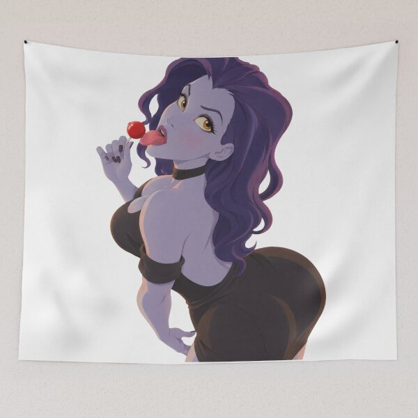 Item preview, Purple Hair Monster Girl Lollipop - Retro 90s Style designed and sold by  Hollow Moon Studios..