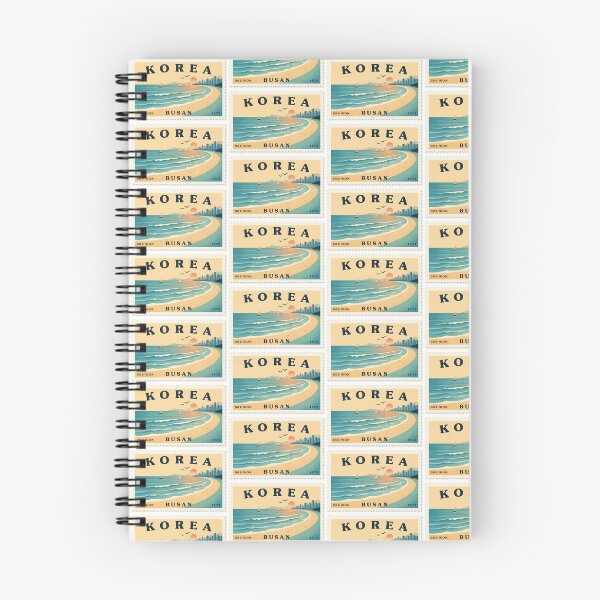 Item preview, Vintage Busan Korea Postage Stamp Beach Coastal Vector designed and sold by Shutter-Dragon.