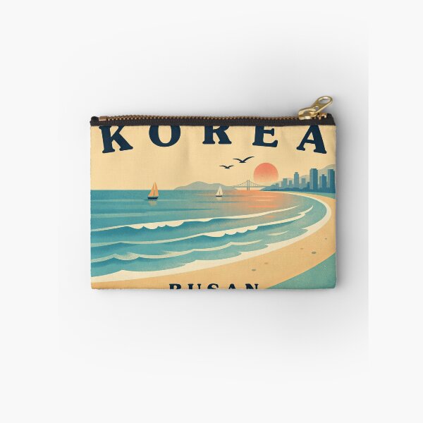 Item preview, Vintage Busan Korea Postage Stamp Beach Coastal Vector designed and sold by Shutter-Dragon.