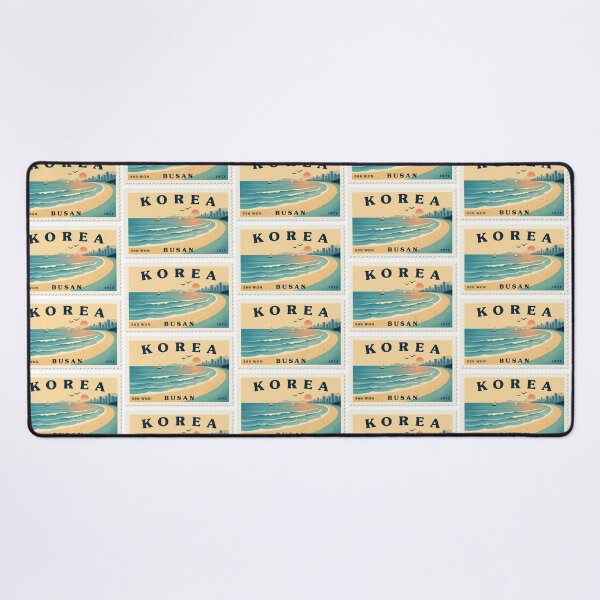 Item preview, Vintage Busan Korea Postage Stamp Beach Coastal Vector designed and sold by Shutter-Dragon.
