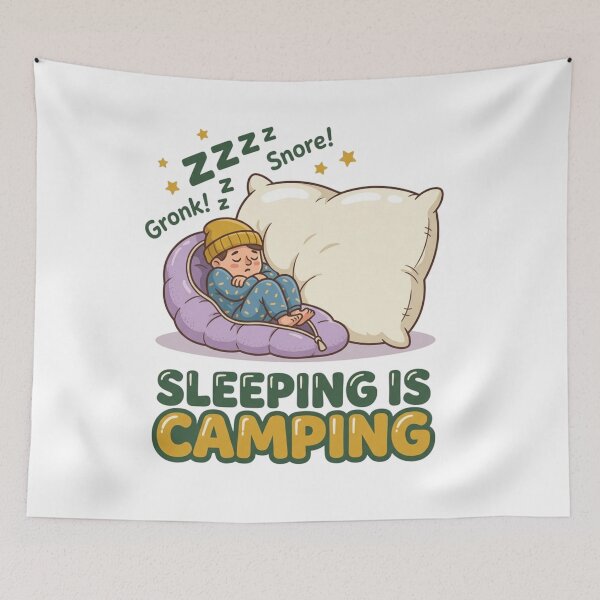 Item preview, Funny Sleeping Is Camping Lazy Nap Slogan Outdoor  designed and sold by mood-draftsman.