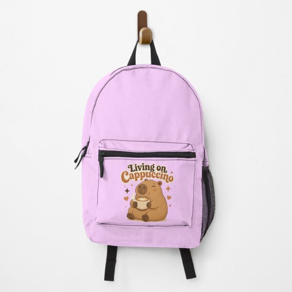Item preview, Living on Cappuccino Cute Capybara Coffee Lover designed and sold by Créative touche .