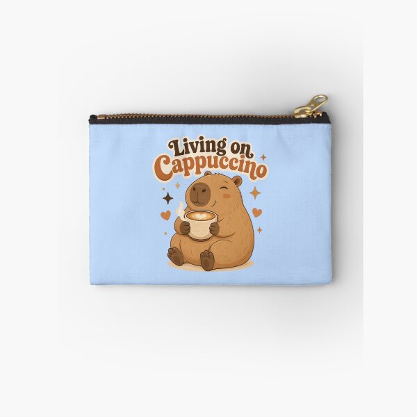 Item preview, Living on Cappuccino Cute Capybara Coffee Lover designed and sold by Créative touche .