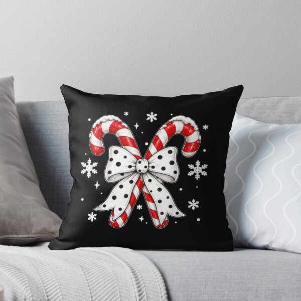 Item preview, Christmas Candy Cane Coquette Bow Snowflakes designed and sold by GenioFin.